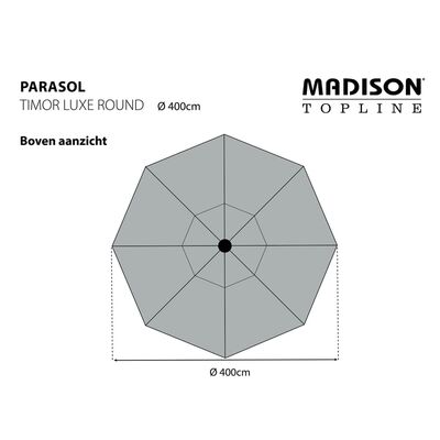 Madison Skėtis nuo saulės Timor Luxe, 400cm, pilkšvai ruda, PAC8P015