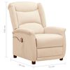 vidaXL Atsistojantis masažinis krėslas, kreminės spalvos, audinys