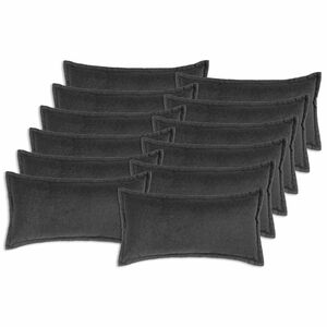vidaXL Pagalvėlės užvalkalas 12 vnt. HOUTEN Tamsiai pilka 40 x 80 cm