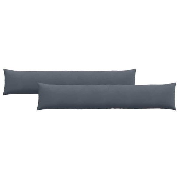 vidaXL Sofa Pagalvės 2 pcs Tamsiai pilka 200 x 40 cm