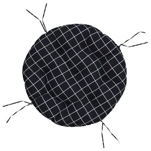 vidaXL Pagalvėlė, 60x11cm, oksfordo audinys, apskrita, languota