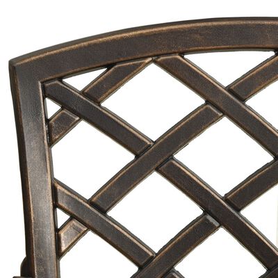 vidaXL Sodo kėdės, 6vnt., bronzinės spalvos, lietas aliuminis