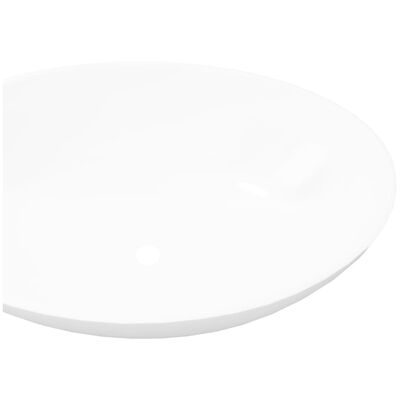 Keramikinis Praustuvas, Ovalo Formos Kriauklė, Baltas, 40 x 33 cm