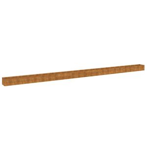 vidaXL Auk&scaron;tas sodo lovelis, 960x50x36cm, Corten plienas