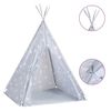 vidaXL Vaiki&scaron;ka tipi palapinė, pilka, 115x115x160cm, poliesteris