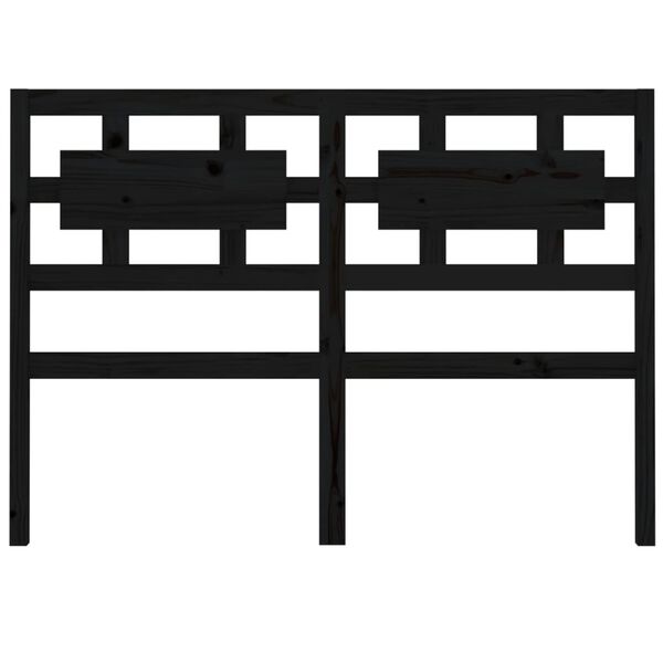 vidaXL Lovos galvūgalis, juodas, 205,5x4x100cm, pušies masyvas