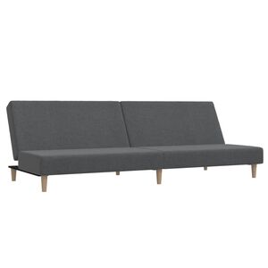 vidaXL Dvivietė sofa-lova, &scaron;viesiai pilkos spalvos, audinys