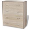 vidaXL Komoda su 4 stalčiais, 60x30,5x71cm, ąžuolo spalva