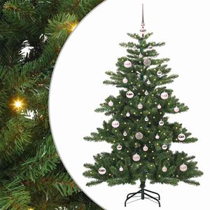 vidaXL Dirbtinė Sulankstoma Kalėdų Eglutė Žalia 150 cm PVC ir Plienas