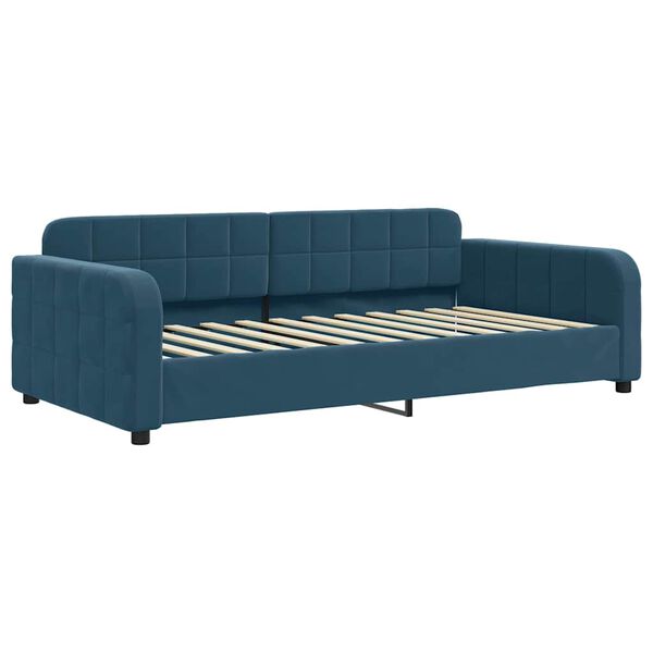 vidaXL Sofa, mėlynos spalvos, 90x200cm, aksomas