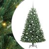 vidaXL Dirbtinė Sulankstoma Kalėdų Eglutė Žalia 150 cm PVC ir metalas