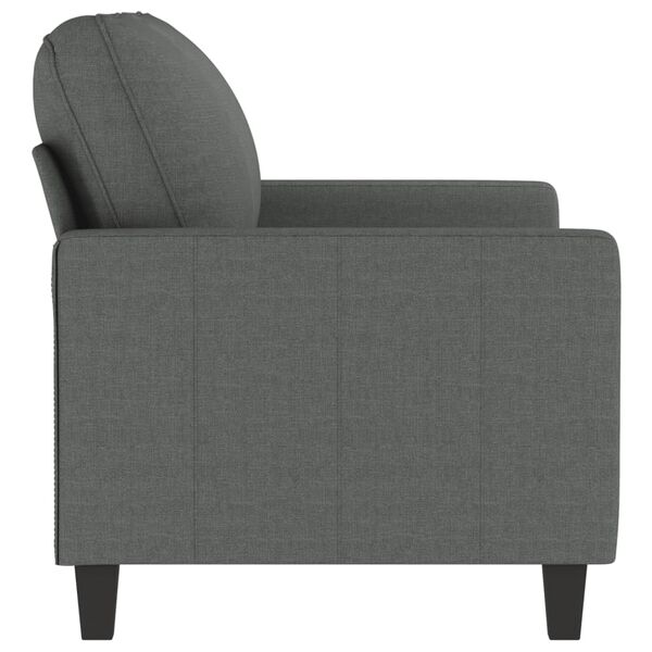 vidaXL Dvivietė sofa, tamsiai pilkos spalvos, 120cm, audinys