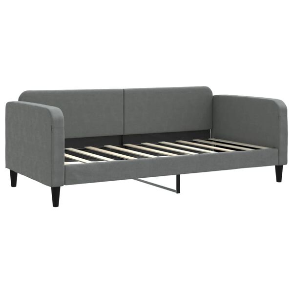vidaXL Sofa, tamsiai pilkos spalvos, 90x190cm, audinys