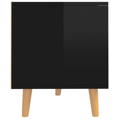 vidaXL Televizoriaus spintelė, juoda, 90x40x48,5cm, mediena, blizgi