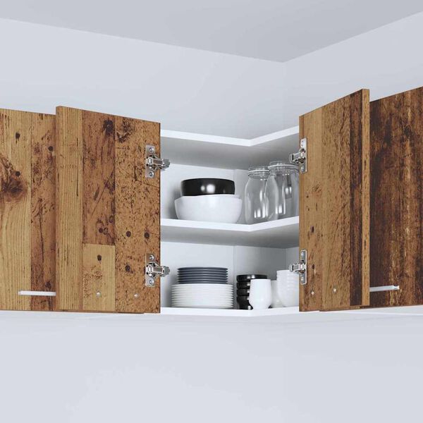 vidaXL Pakabinama spintelė Senos medienos ir baltos 57 x 57 x 40 cm