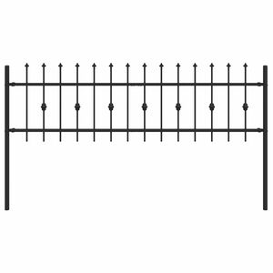 vidaXL Spyruoklinė tvora ASTEN 200 x 110 cm Juoda