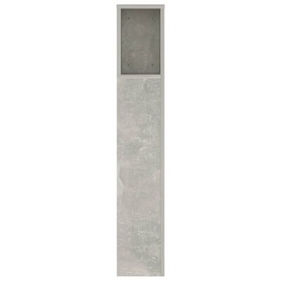 vidaXL Galvūgalis-spintelė, betono pilkos spalvos, 140x18,5x104,5cm