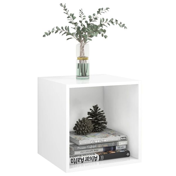 vidaXL Sieninės spintelės, 2vnt., baltos spalvos, 37x37x37cm, mediena