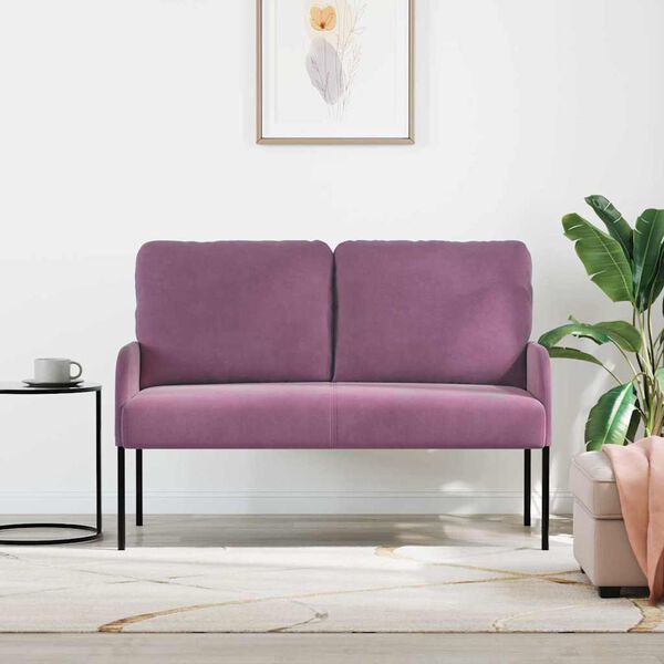 vidaXL Sofos su pagalve 110cm Violetinė fanera