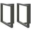 vidaXL Valgomojo stalo kojos, T formos, 2 vnt., antracito spalvos, 70x35x(72-73) cm, plienas