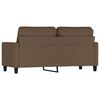 vidaXL Dvivietė sofa, rudos spalvos, 140cm, audinys