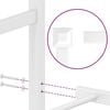 vidaXL Metalinis lovos rėmas su galvūgaliu, baltos spalvos, 160x200cm