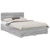 vidaXL Lovos rėmas Pilkas Sonoma 140 x 190 cm Apdirbta mediena