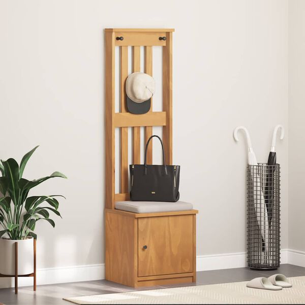 vidaXL salės medis "SANDNES" 45x40x159,5 cm medžio masyvo pušis