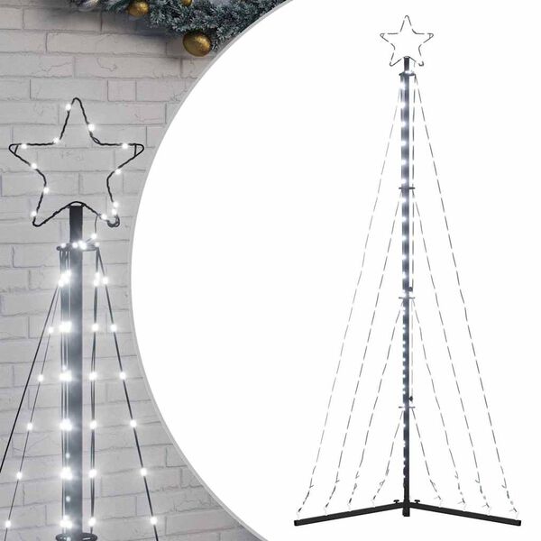 vidaXL LED Kalėdų eglutė 339 LED Šalta Balta 187 cm