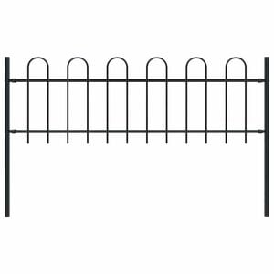 vidaXL Sodo tvora BOXTEL su lankiniu vir&scaron;umi, plienas, 181x60cm, juoda