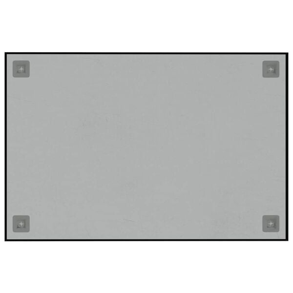 vidaXL Sieninė magnetinė lenta, juoda, 60x40cm, grūdintas stiklas