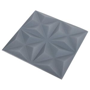 vidaXL Sienų plok&scaron;tės 24 pcs Origami Pilkas 50 x 50 cm XPS Putplastis