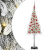 vidaXL Kalėdų eglutė su 150 LED s stovu Balta 120 cm PE ir Plienas