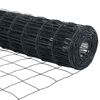 vidaXL Tvora su stulpais Pilka 0,6 x 50 m Plienas ir PVC
