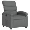vidaXL Atlo&scaron;iamas krėslas, tamsiai pilkas, audinys