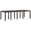 vidaXL Sodo stalas Ruda 250 x 100 x 73 cm poliratanas