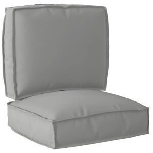 vidaXL Pallet pagalvių rinkinys Oksfordo audinys Pilka 50 x 50 x 12 cm