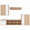 vidaXL TV spintelių komplektas 5 pcs Balta ir Sonoma ąžuolas