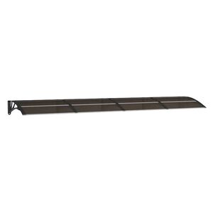 vidaXL Stogelis durims, juodos spalvos, 350x75cm, polikarbonatas