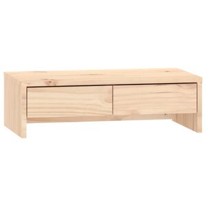 vidaXL Monitoriaus stovas, 50x27x15cm, pu&scaron;ies medienos masyvas