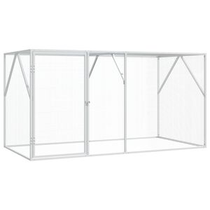 vidaXL Pauk&scaron;čių narvas Sidabrinė 208 x 102 x 108 cm