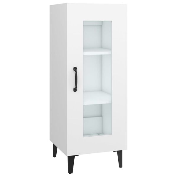 vidaXL Šoninė spintelė, baltos spalvos, 34,5x34x90cm, apdirbta mediena