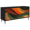 vidaXL Televizoriaus spintelė BONN 102 x 33 x 51 cm Juodojo ąžuolo