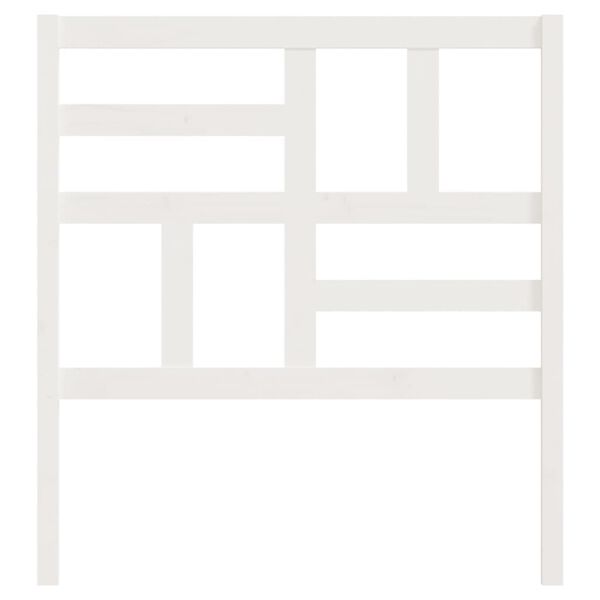 vidaXL Lovos galvūgalis, baltas, 96x4x104cm, pu&scaron;ies medienos masyvas