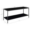House Nordic Televizoriaus staliukas su 2 lentynomis Avery, juodas