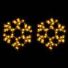 vidaXL Kalėdinės dekoracijos snaigės su LED, 2vnt., 27x27cm