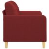 vidaXL Dvivietė sofa, raudonojo vyno spalvos, 120cm, audinys