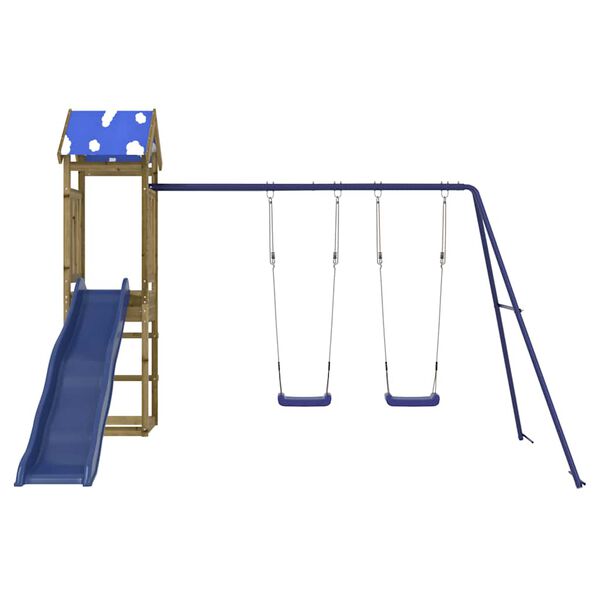 vidaXL Lauko žaidimų aik&scaron;telės komplektas, impregnuota pu&scaron;ies mediena