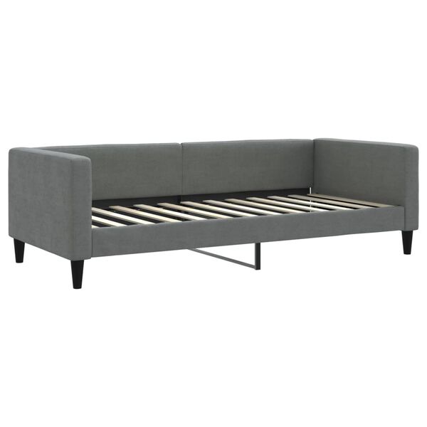 vidaXL Sofa, tamsiai pilkos spalvos, 90x200cm, audinys