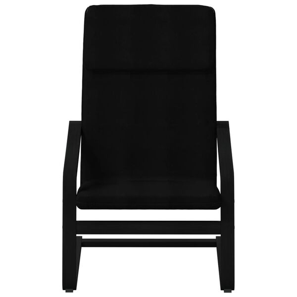 vidaXL Poilsio kėdė su pakoja, juodos spalvos, audinys